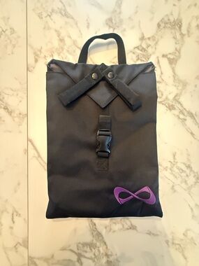 Kids Black Backpack with Purple Accent